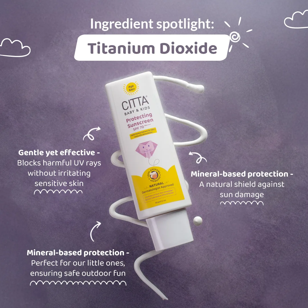 CITTA sunscreen social creative with ingredient spotlight